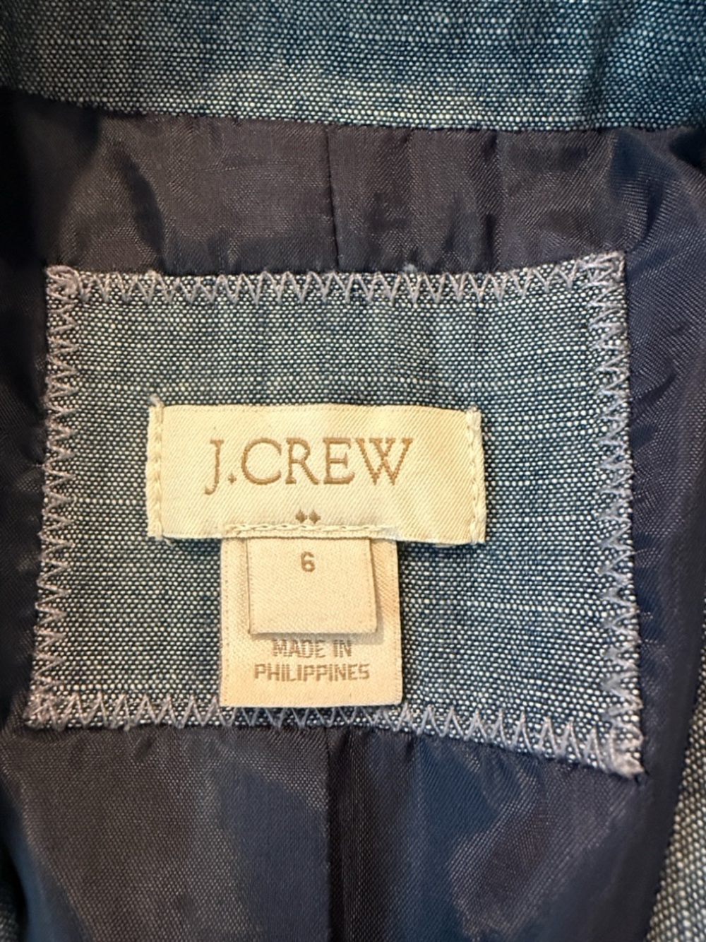 J.Crew chambray Keating Boy 2-Button blazer jacket - Picture 3 of 4